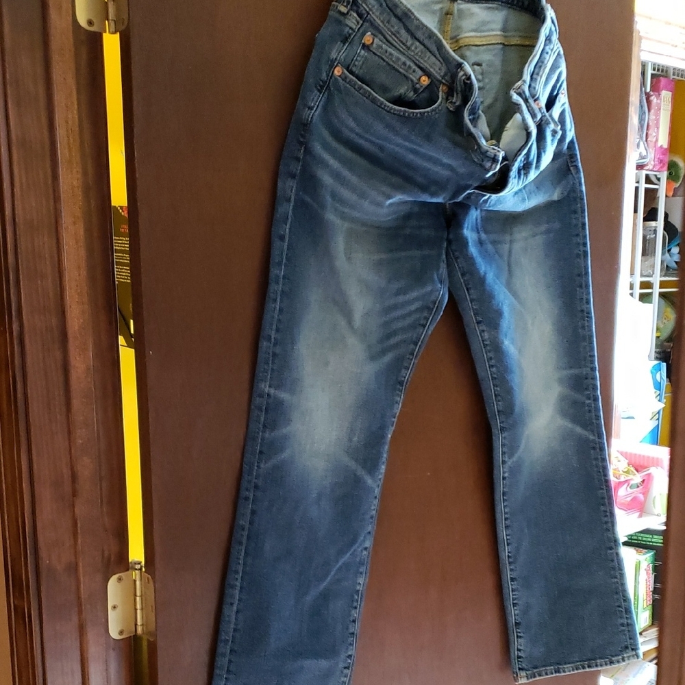 American Eagle Outfitters Men's Dark Blue Bootcut Jeans